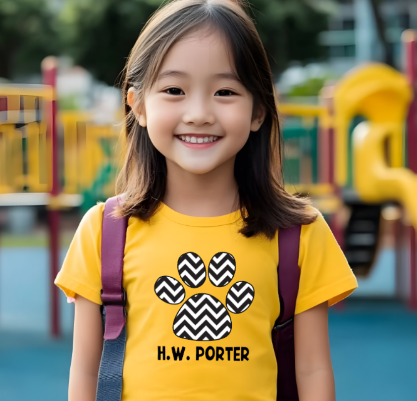 H.W. Porter Chevron YOUTH Gildan Heavy Tshirt