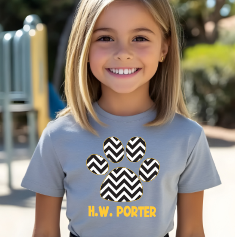 H.W. Porter Chevron YOUTH Gildan Heavy Tshirt