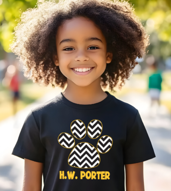H.W. Porter Chevron YOUTH Gildan Heavy Tshirt