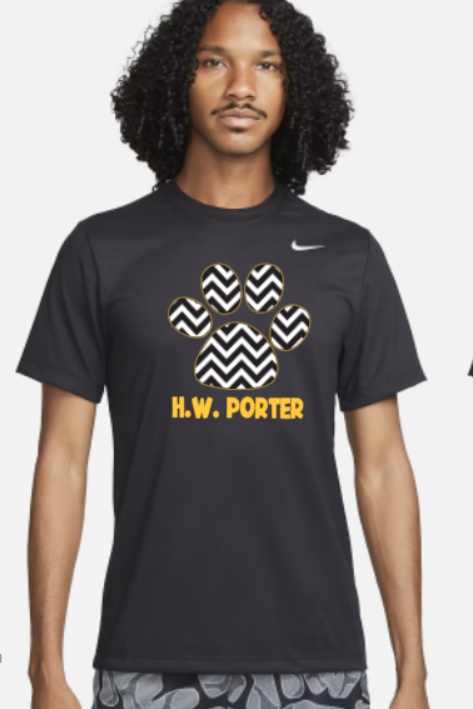 H.W. Porter Chevron Nike Brand Short Sleeve Dri Fit Adult Tshirt