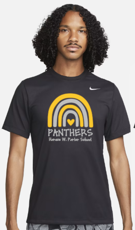 H.W. Porter Rainbow Nike Brand Short Sleeve Dri Fit Adult Tshirt
