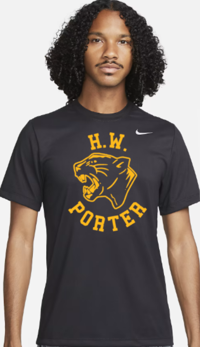 H.W. Porter Panther Nike Brand Short Sleeve Dri Fit Adult Tshirt