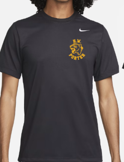 H.W. Porter Panther Nike Brand Short Sleeve Dri Fit Adult Tshirt