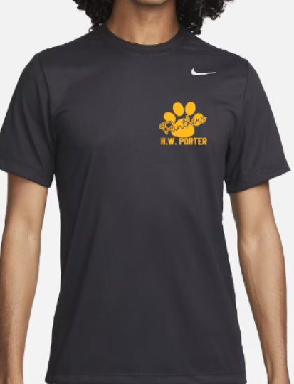 H.W. Porter Cursive Paw Nike Brand Short Sleeve Dri Fit Adult Tshirt- Custom Personalization!