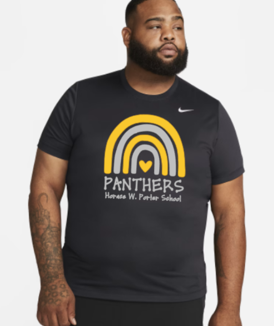 H.W. Porter Rainbow Nike Brand Short Sleeve Dri Fit Adult Tshirt