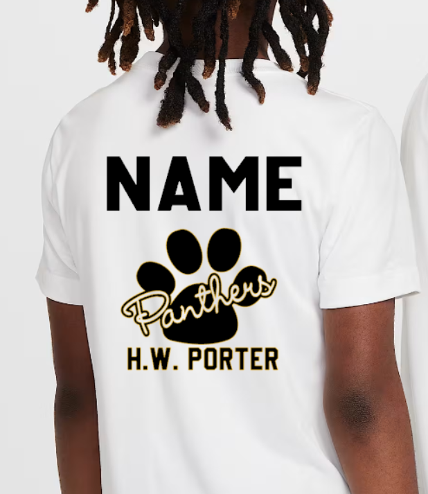 H.W. Porter Cursive Nike Brand Short Sleeve Dri Fit YOUTHTshirt