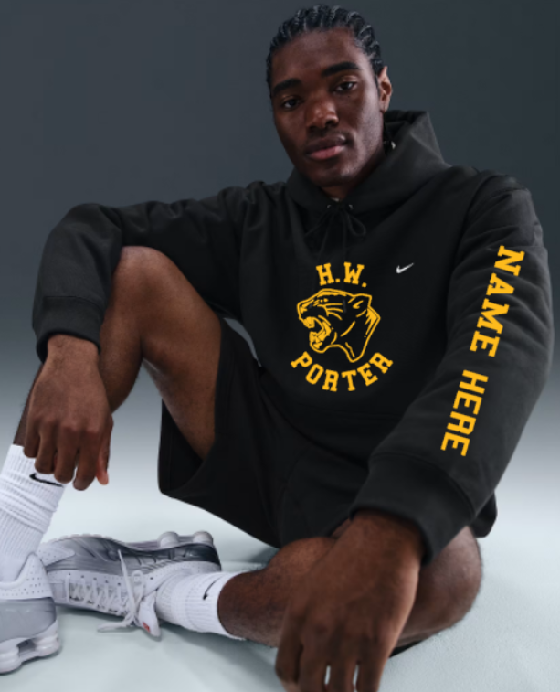 H.W. Porter Panther Nike Brand Solo Swoosh Hooded Sweatshirt Adult