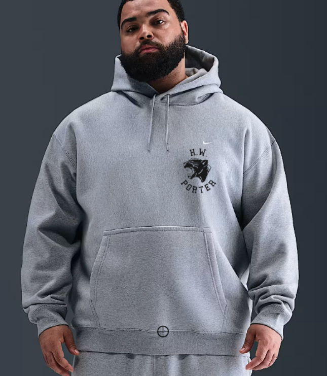 H.W. Porter Panther Nike Brand Solo Swoosh Hooded Sweatshirt Adult
