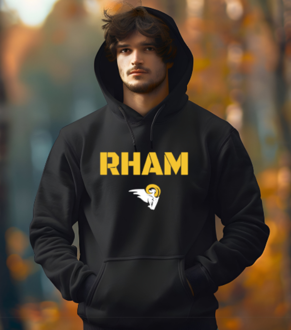 RHAM Adult Gildan Heavy 50/50 Blend Hooded Sweatshirt- Custom Personalization!