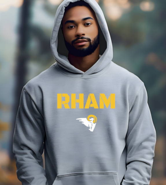 RHAM Adult Gildan Heavy 50/50 Blend Hooded Sweatshirt- Custom Personalization!