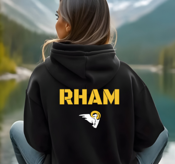 RHAM Adult Gildan Heavy 50/50 Blend Hooded Sweatshirt- Custom Personalization!