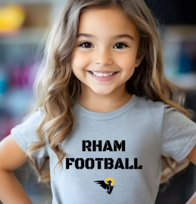 RHAM YOUTH Football Gildan Heavy Tshirt- Custom Personalization!