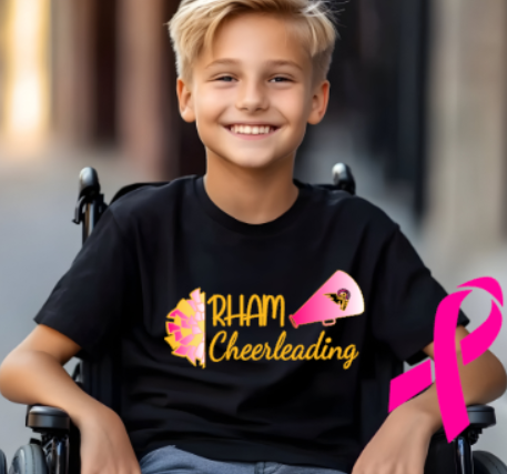RHAM YOUTH Limited Edition Pink Cheerleading Gildan Heavy Tshirt - Custom Personalization!