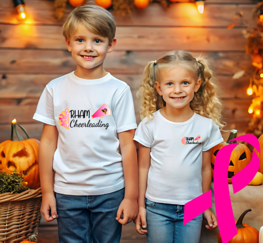 RHAM YOUTH Limited Edition Pink Cheerleading Gildan Heavy Tshirt - Custom Personalization!