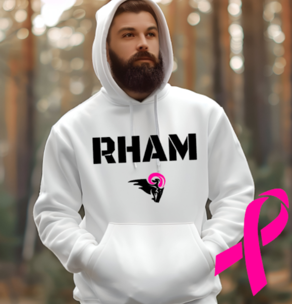 RHAM Limited Edition Pink - Adult Gildan Heavy 50/50 Blend Hooded Sweatshirt- Custom Personalization!