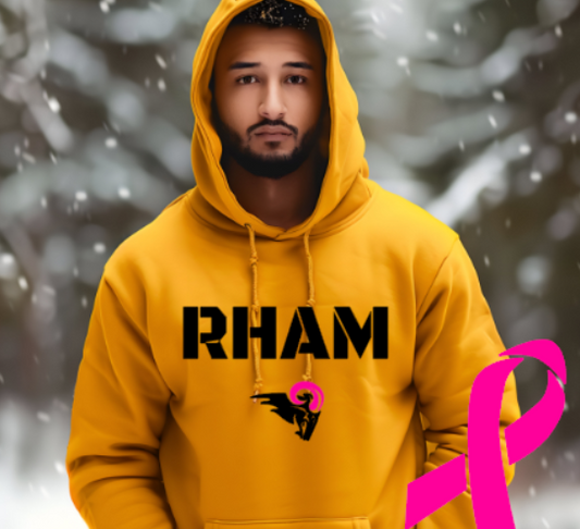 RHAM Limited Edition Pink - Adult Gildan Heavy 50/50 Blend Hooded Sweatshirt- Custom Personalization!