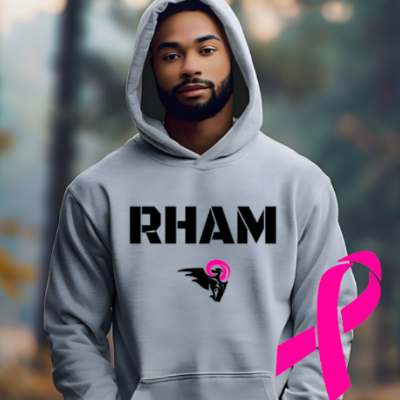 RHAM Limited Edition Pink - Adult Gildan Heavy 50/50 Blend Hooded Sweatshirt- Custom Personalization!