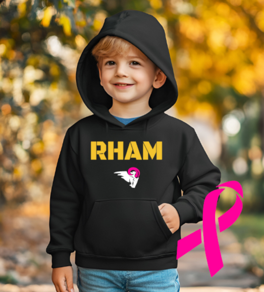 RHAM YOUTH Limited Edition Pink - Gildan Heavy 50/50 Blend Hooded Sweatshirt- Custom Personalization!
