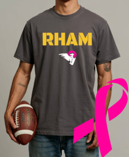 RHAM Limited Edition Pink Gildan Heavy Cotton Short Sleeve Tshirt- Custom Personalization!