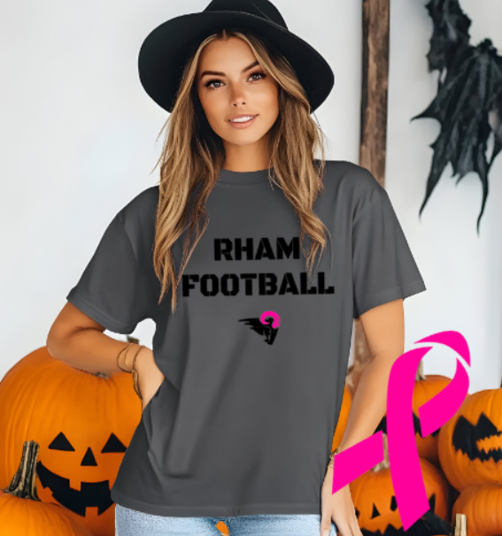 RHAM Football Limited Edition Pink Gildan Heavy Cotton Short Sleeve Tshirt- Custom Personalization!
