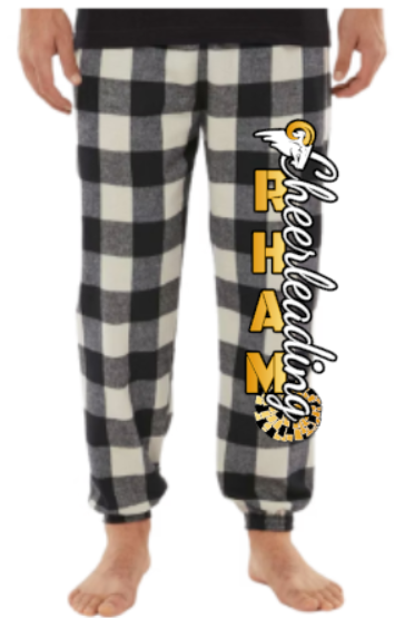 RHAM Pink! Jogger Flannel Pajama Pants ADULT SIZES