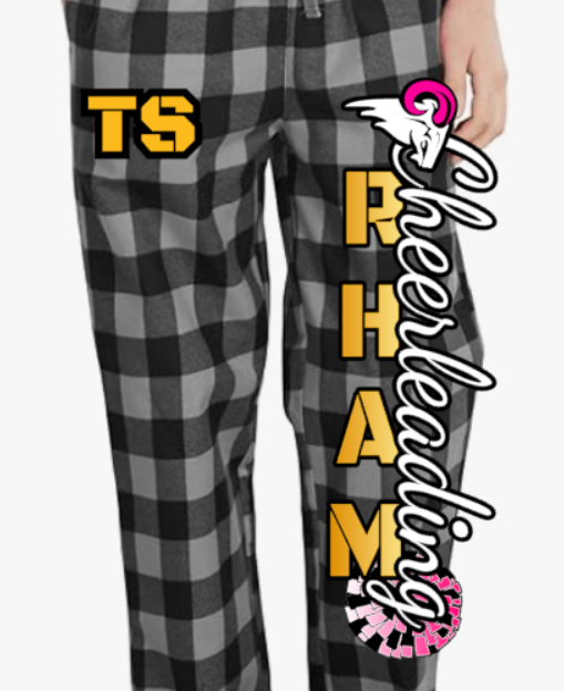 RHAM PINK! Cheerleading Flannel Pajama Pants Youth