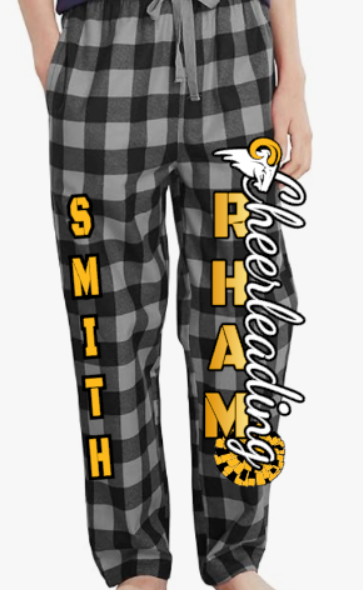 RHAM PINK! Cheerleading Flannel Pajama Pants Youth