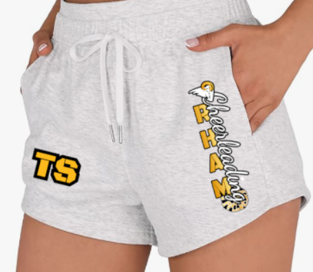 RHAM Cheerleading Ododos Sweat Shorts ADULT SIZES XXS to XL
