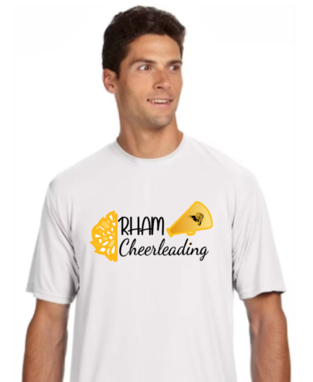 RHAM Cheerleading Gildan A4 Poly Cooling Performance Short Sleeve Tshirt- Custom Personalization!