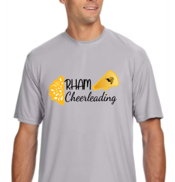 RHAM Cheerleading Gildan A4 Poly Cooling Performance Short Sleeve Tshirt- Custom Personalization!