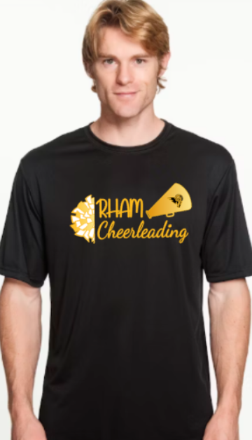 RHAM Cheerleading Gildan A4 Poly Cooling Performance Short Sleeve Tshirt- Custom Personalization!