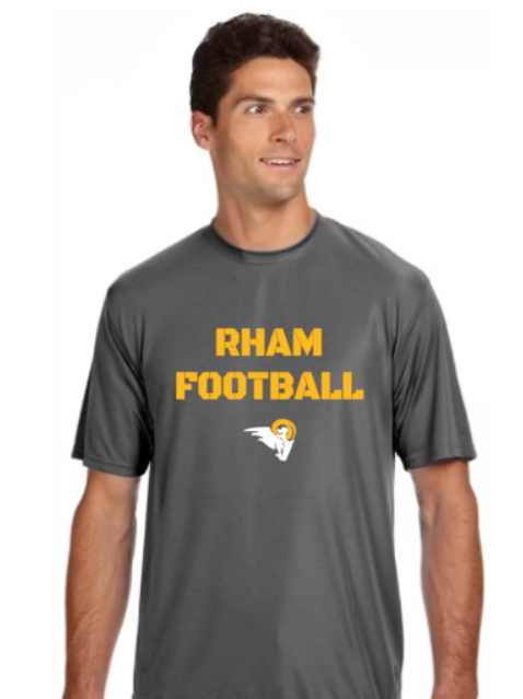 RHAM Football Gildan A4 Poly Cooling Performance Short Sleeve Tshirt- Custom Personalization!