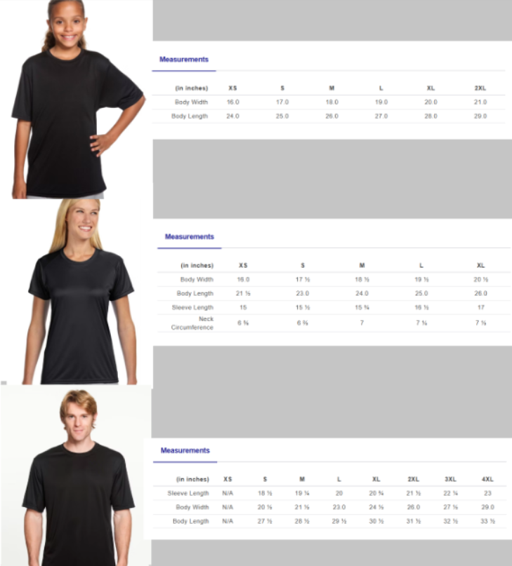 RYFC NEW! RHAM LOVE Cheer Gildan A4 Unisex, Women, Youth Poly Cooling Performance Short/Long Sleeve Tshirt (Copy)