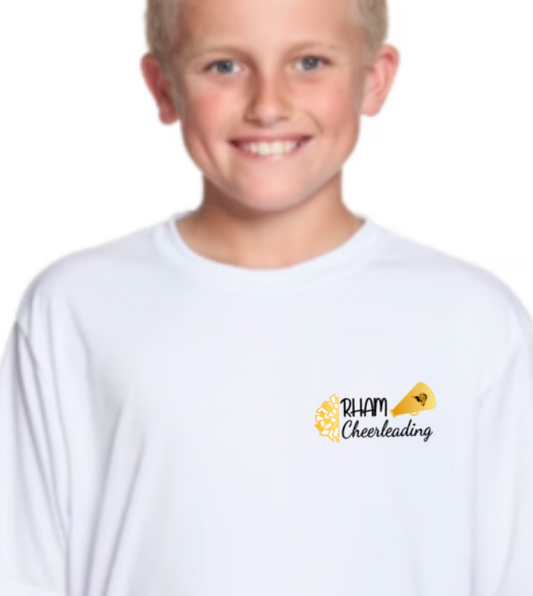 RHAM Cheerleading Gildan A4 YOUTH Poly Cooling Performance Short Sleeve Tshirt- Custom Personalization!