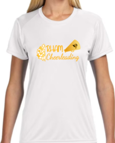 RHAM Cheerleading Gildan A4 Womens Cut Poly Cooling Performance Short Sleeve Tshirt- Custom Personalization!