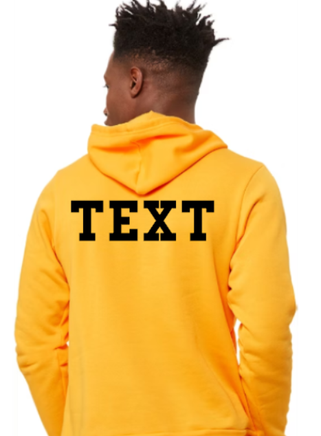 H.W. Porter Chevron Logo Bella+Canvas Sponge Fleece Adult Hooded Sweatshirt- Custom Personalization!