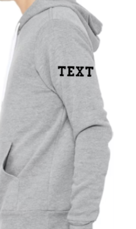 H.W. Porter Chevron Logo Bella+Canvas Sponge Fleece Adult Hooded Sweatshirt- Custom Personalization!