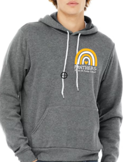 H.W. Porter Rainbow Logo Bella+Canvas Sponge Fleece Adult Hooded Sweatshirt- Custom Personalization!