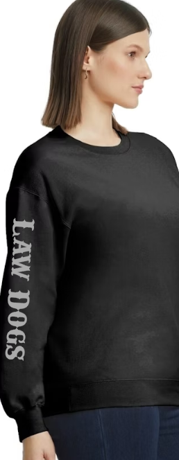 Law Dogs Supporter Pink Ribbon Gildan Crew Neck Adult. Multiple Colors - Customizable