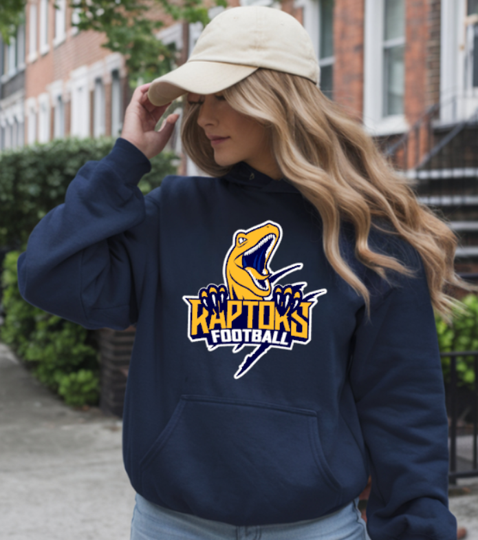 RHAM Raptors Claw - Adult Gildan Heavy 50/50 Blend Hooded Sweatshirt- Custom Personalization!