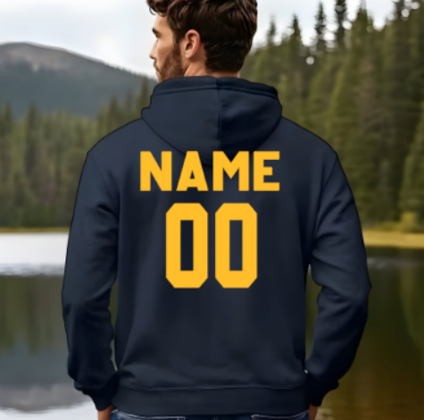 RHAM Raptors - Adult Gildan Heavy 50/50 Blend Hooded Sweatshirt- Custom Personalization!