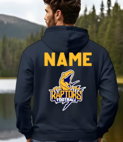 RHAM Raptors Claw - Adult Gildan Heavy 50/50 Blend Hooded Sweatshirt- Custom Personalization!