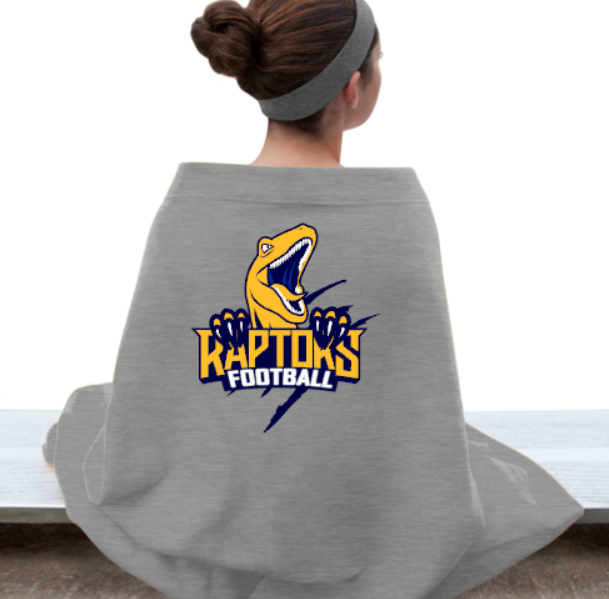 RHAM HS FOOTBALL RAPTORS CLAW Heavy Blend Stadium Blanket
