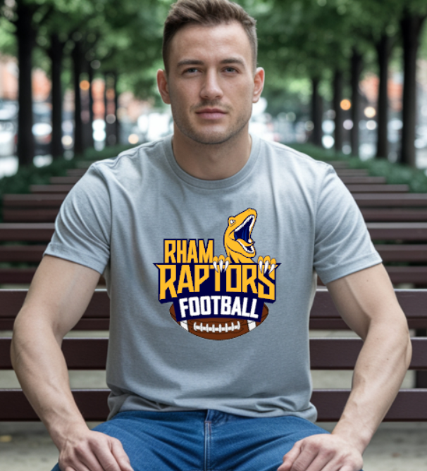 RHAM HIGH SCHOOL RAPTORS Gildan Heavy Cotton Short Sleeve Tshirt- Custom Personalization!