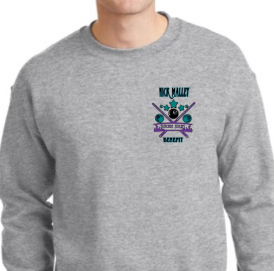 2026 Malley 8ball Tournament SOFTSTYLE Gildan Crew Neck Sweatshirt (Youth and Adult). Customize yours today!