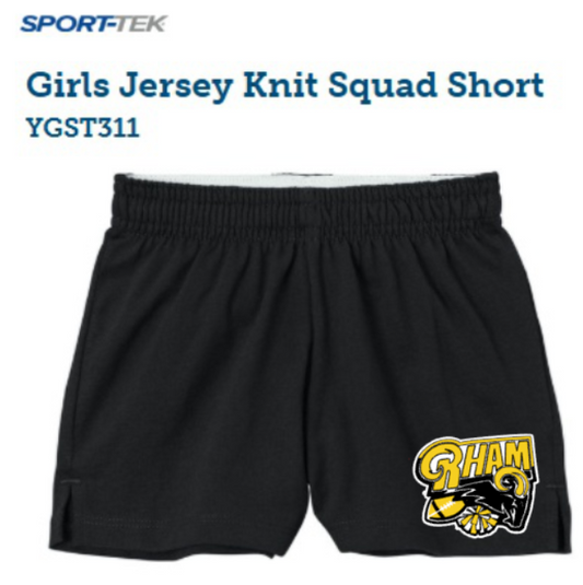 RYFC RHAM Customizable Cheerleading Shorts, ladies and youth cut. Sport Tek