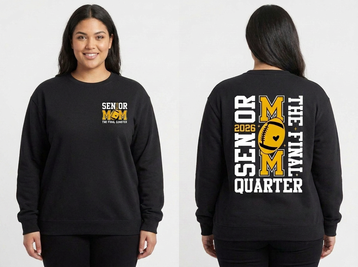 RYFC Senior MOM Adult Customizable Crew Neck Unisex Football Unisex Sweatshirt