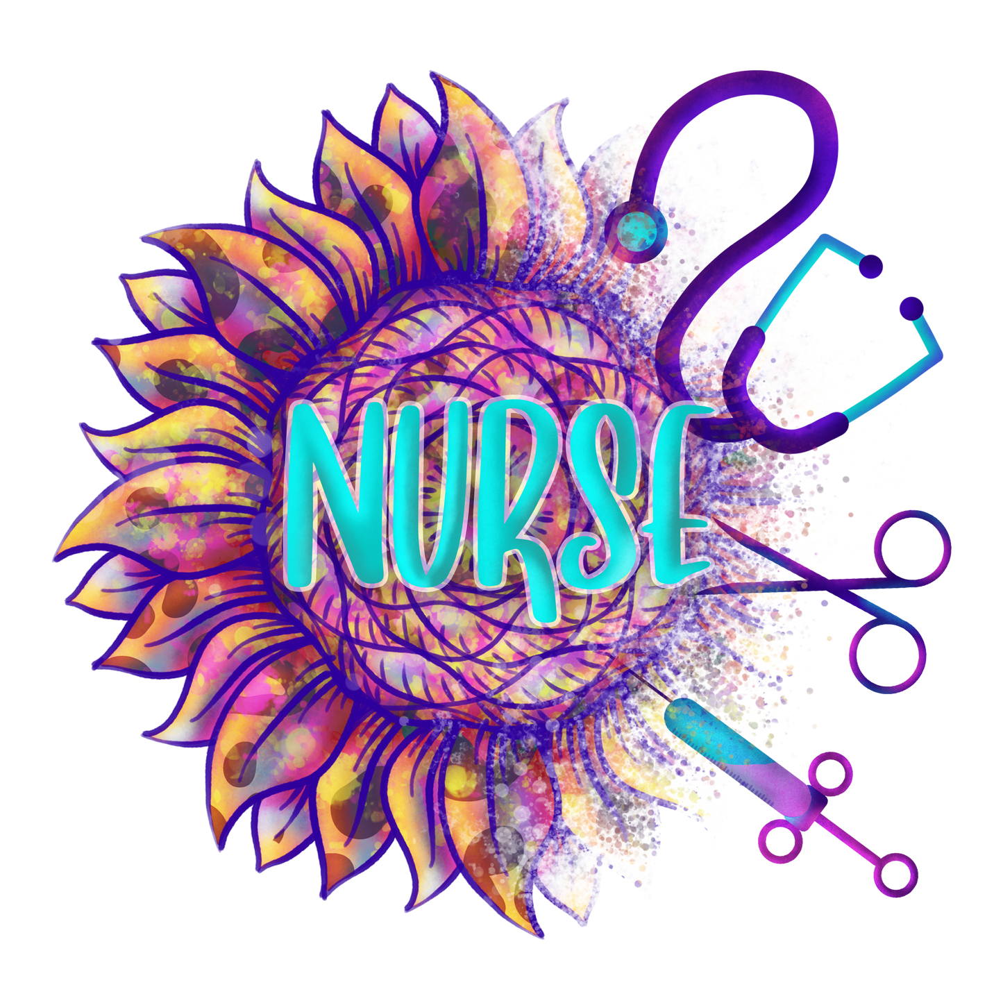 Sunflower Nurse Adult Tshirt