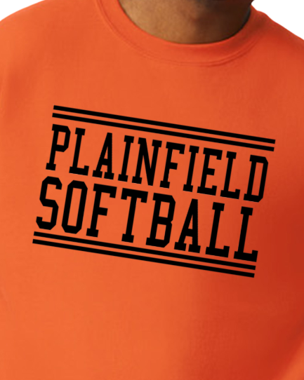 Plainfield Softball Crew Neck Sweatshirt Youth to Adult sizes - Customize Yours today!