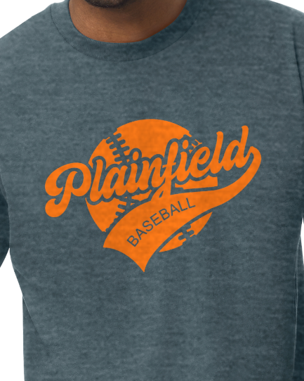 Plainfield Baseball Ball Solid Tshirt Youth to TALL ADULT sizes - Customize yours now!